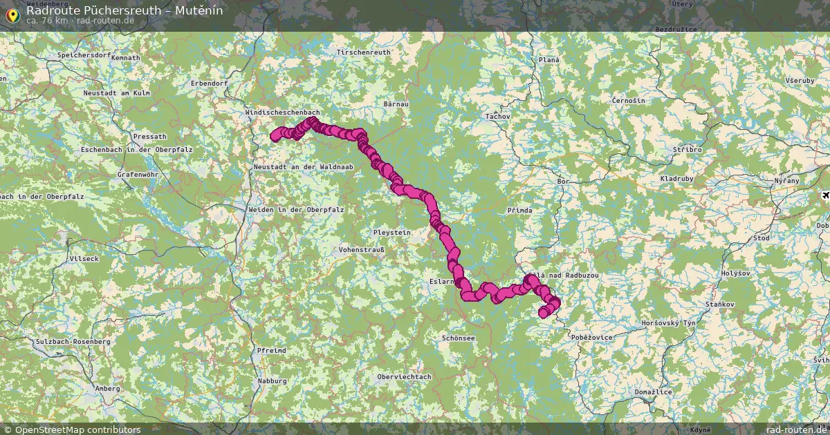 Radtour Püchersreuth – Mutěnín