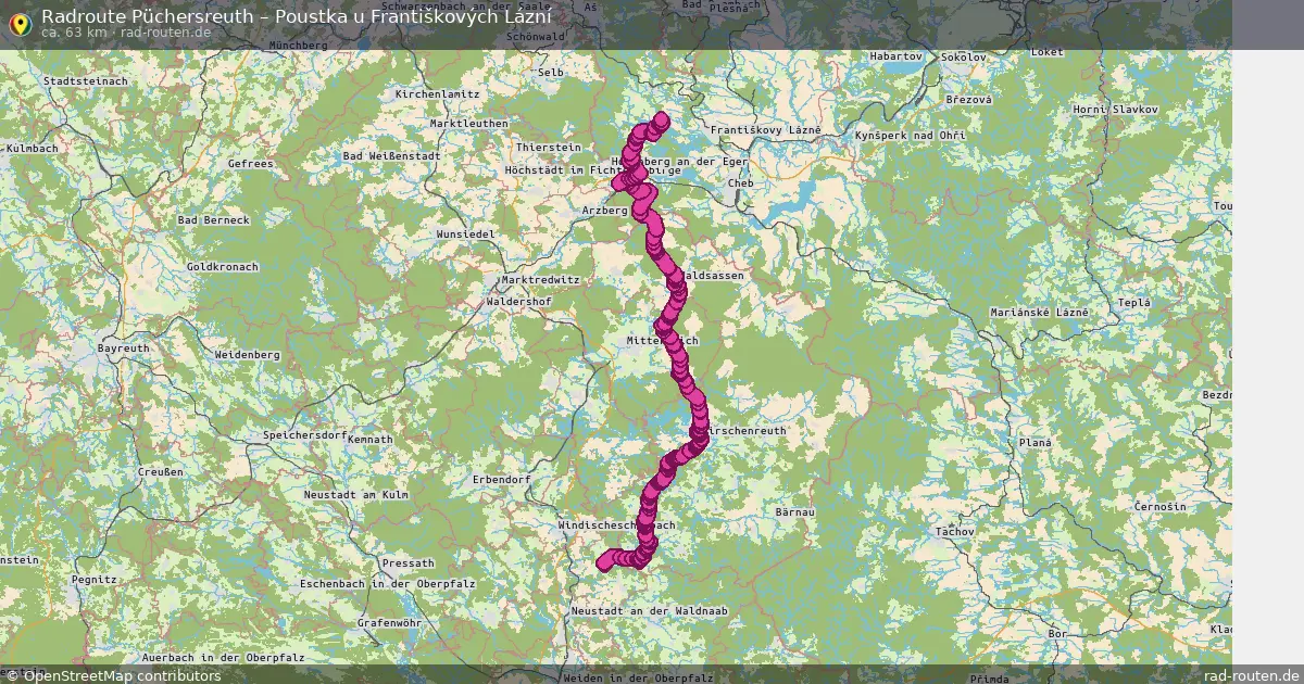 Radtour Püchersreuth – Poustka U Františkových Lázní