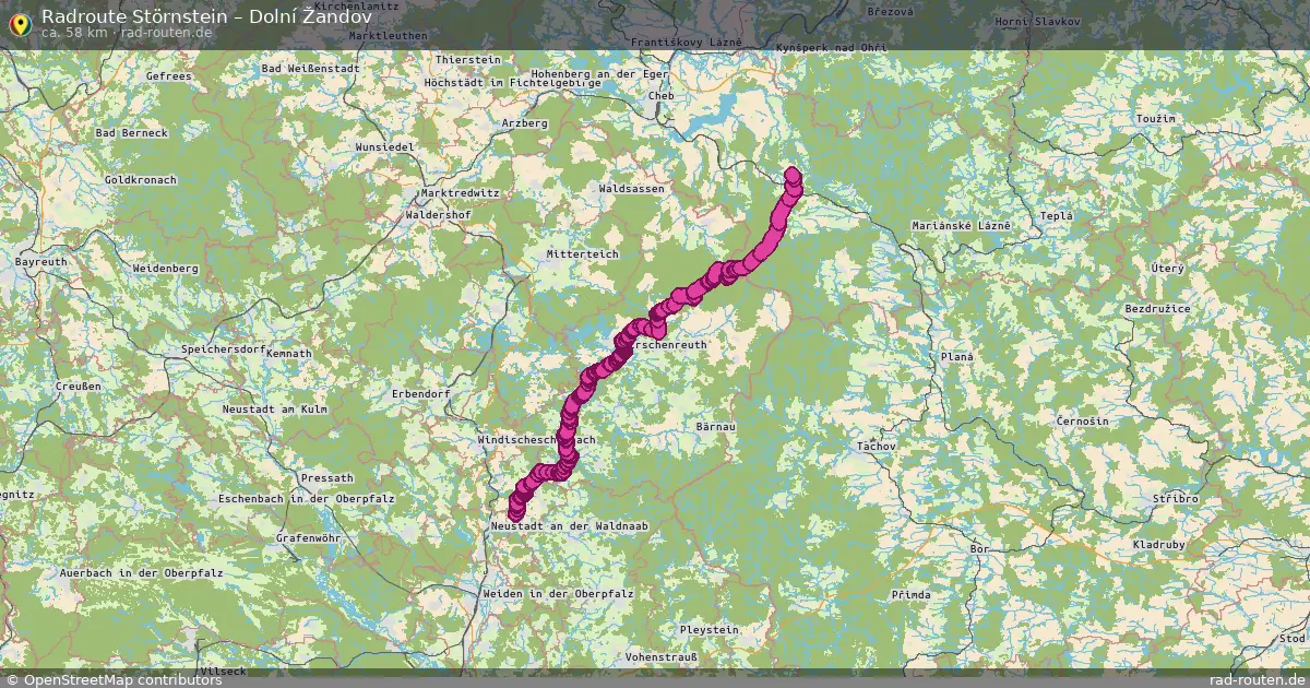 Radtour Störnstein – Dolní Žandov