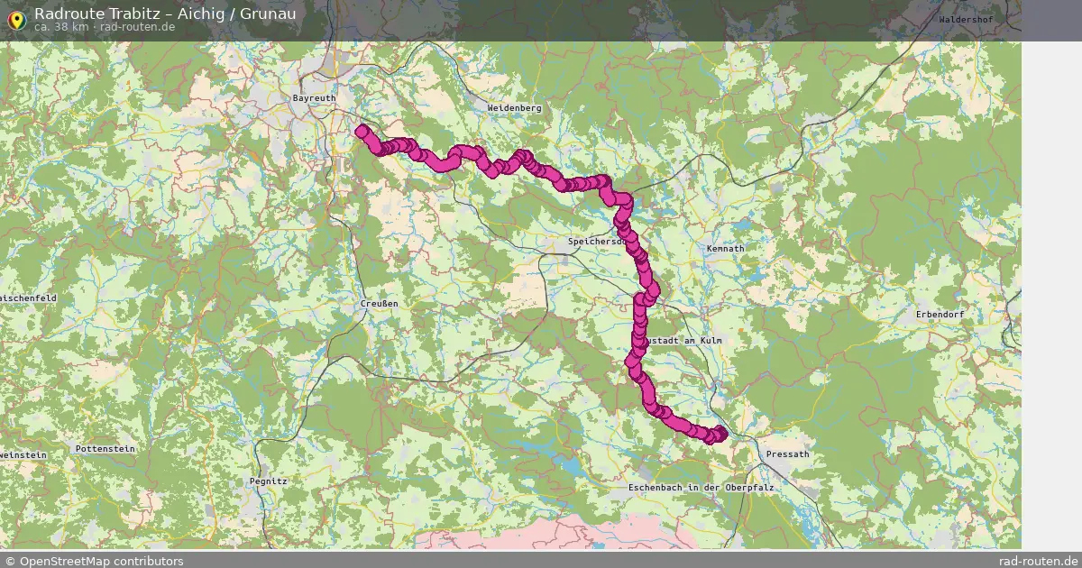 Fahrradroute Trabitz – Aichig   Grunau (38 km) – Rad-Routen.de