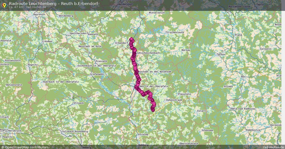Fahrradroute Leuchtenberg – Reuth B.erbendorf