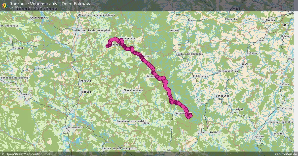 Radtour Vohenstrauß – Dolní Folmava