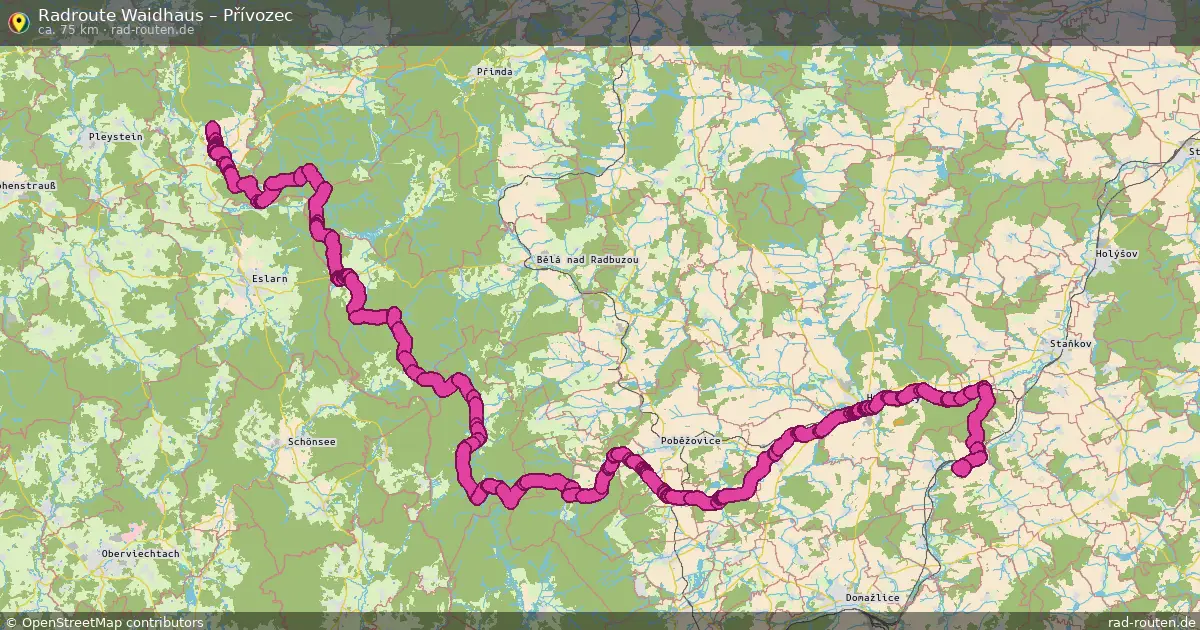 Radtour Waidhaus – Přívozec