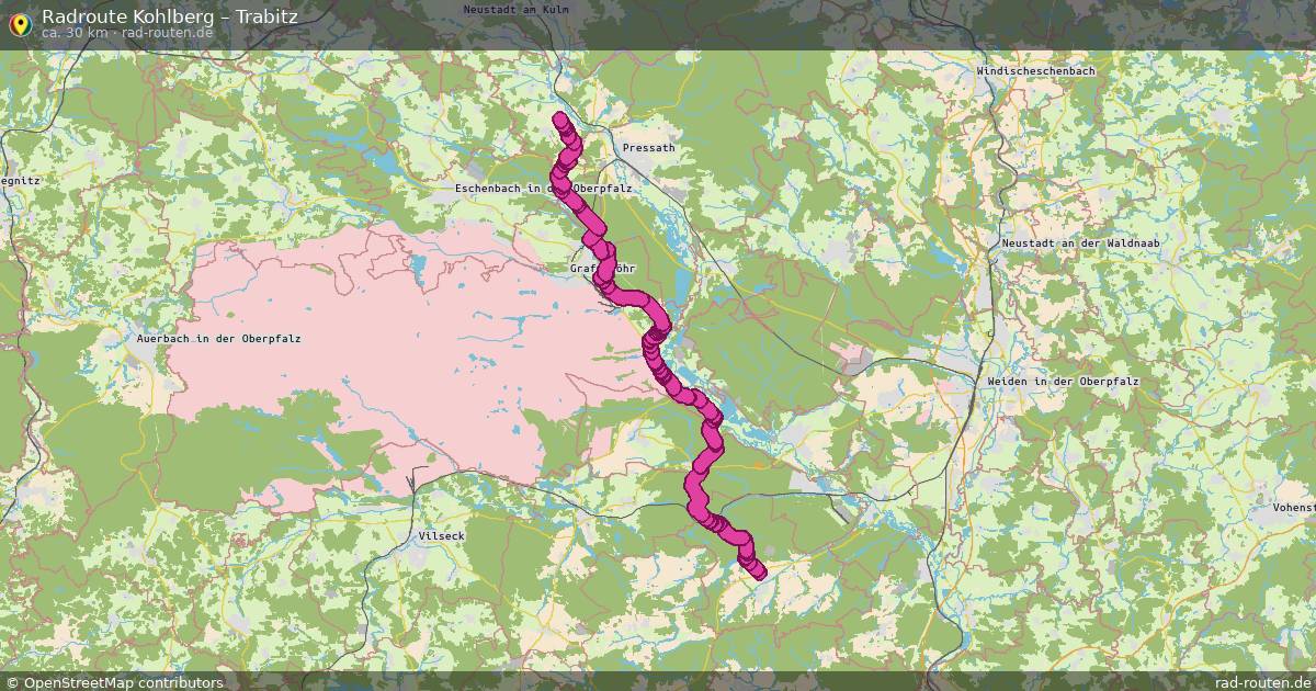 Fahrradroute Kohlberg – Trabitz (30 km) – Rad-Routen.de
