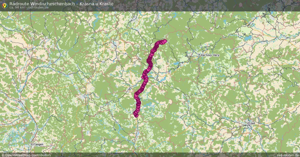 Radtour Windischeschenbach – Krásná U Kraslic