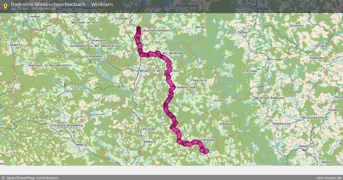 Fahrradroute Windischeschenbach – Winklarn (73 km) – Rad-Routen.de