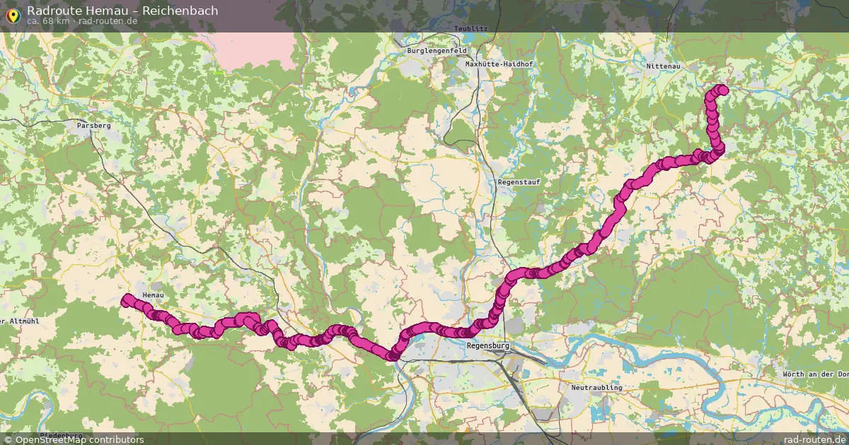 Fahrradroute Hemau – Reichenbach (68 km) – Rad-Routen.de