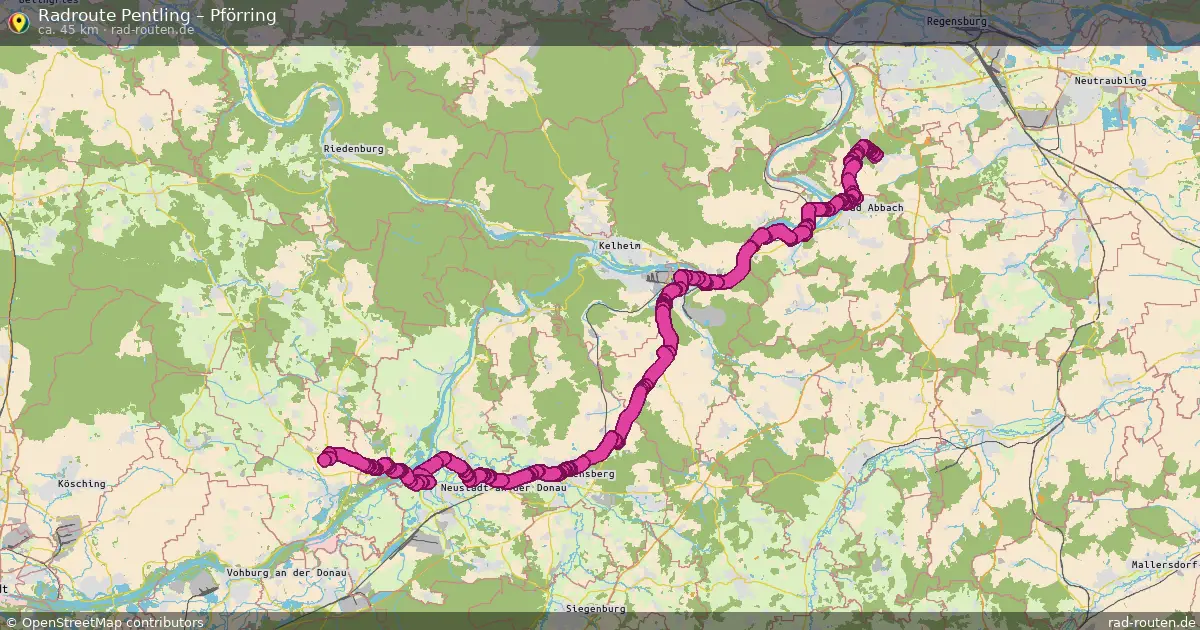 Fahrradroute Pentling – Pförring