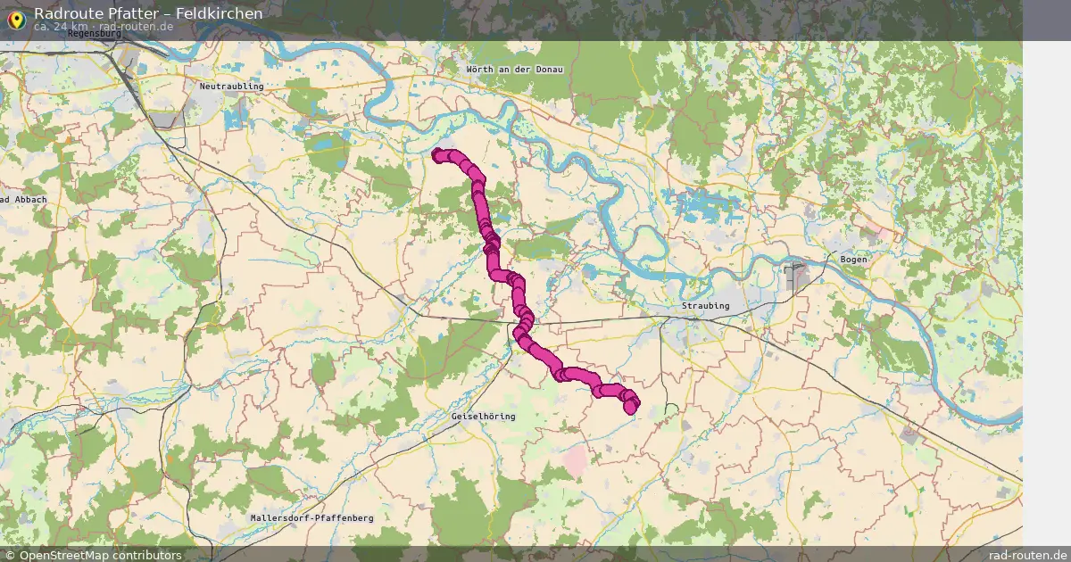 Fahrradroute Pfatter – Feldkirchen (24 km) – Rad-Routen.de