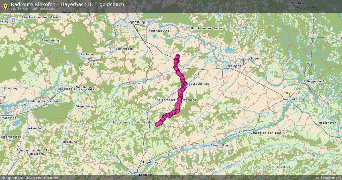 Fahrradroute Riekofen – Bayerbach B. Ergoldsbach