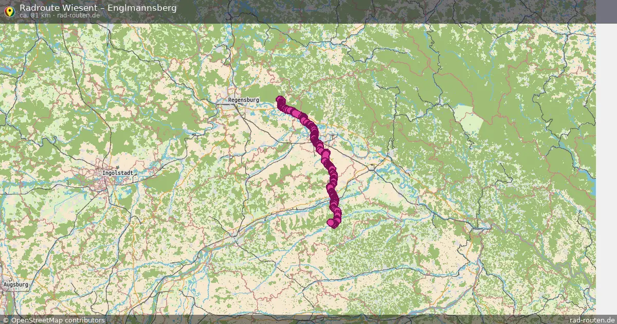 Fahrradroute Wiesent – Englmannsberg (81 km) – Rad-Routen.de