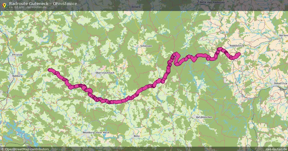 Radtour Guteneck – Ohnišťovice