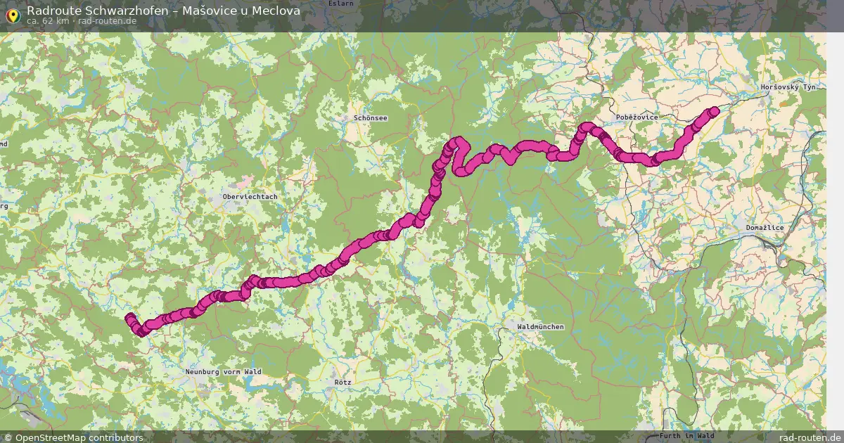 Radtour Schwarzhofen – Mašovice U Meclova