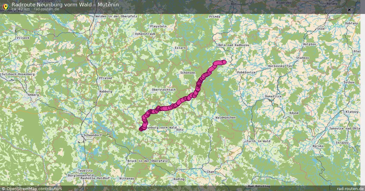 Radtour Neunburg Vorm Wald – Mutěnín