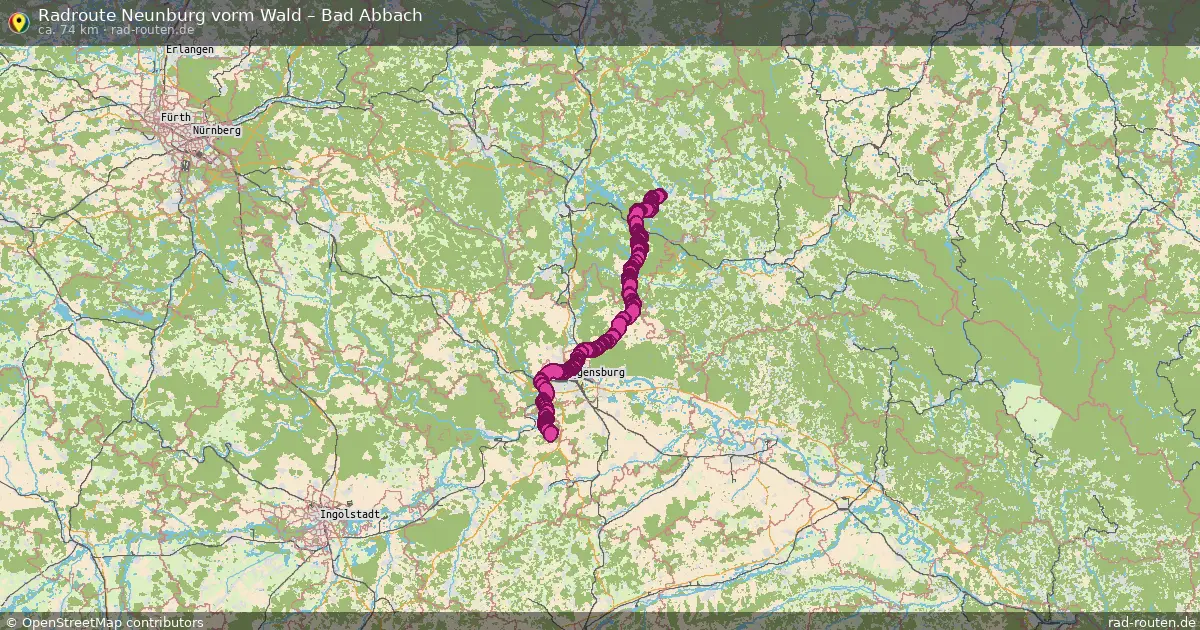 Fahrradroute Neunburg Vorm Wald – Bad Abbach