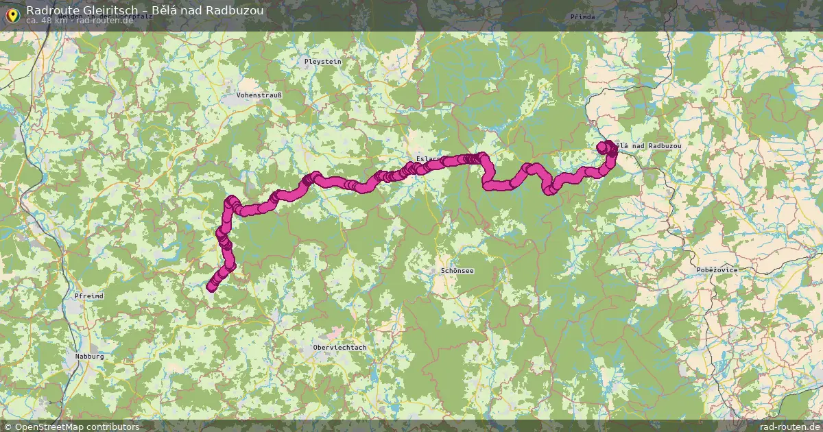 Radtour Gleiritsch – Bělá Nad Radbuzou