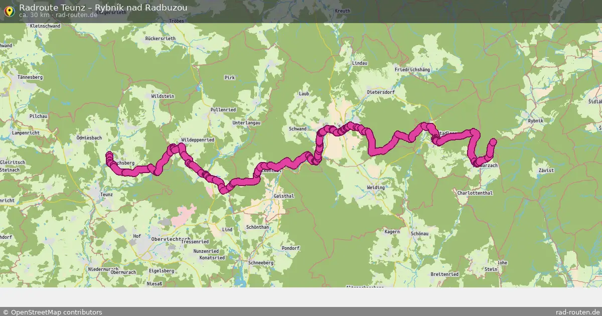 Radtour Teunz – Rybník Nad Radbuzou