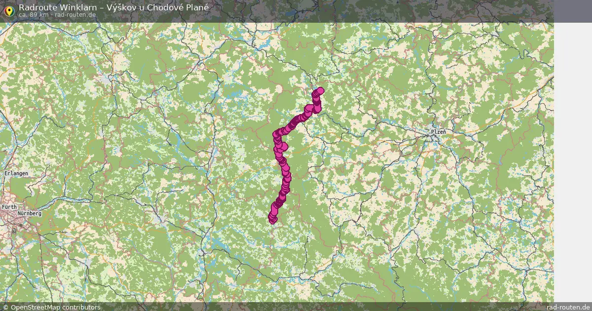 Radtour Winklarn – Výškov U Chodové Plané