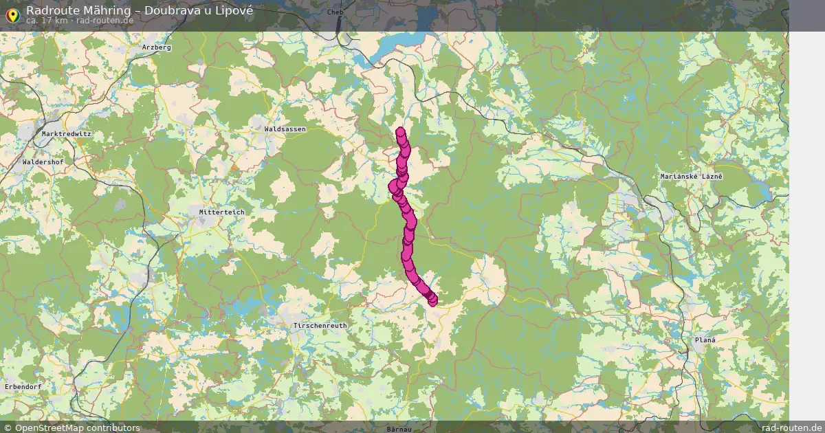 Radtour Mähring – Doubrava U Lipové