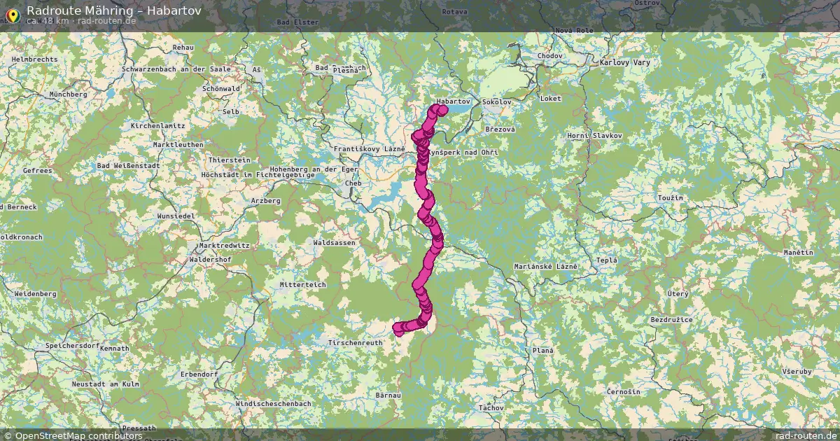 Fahrradroute Mähring – Habartov