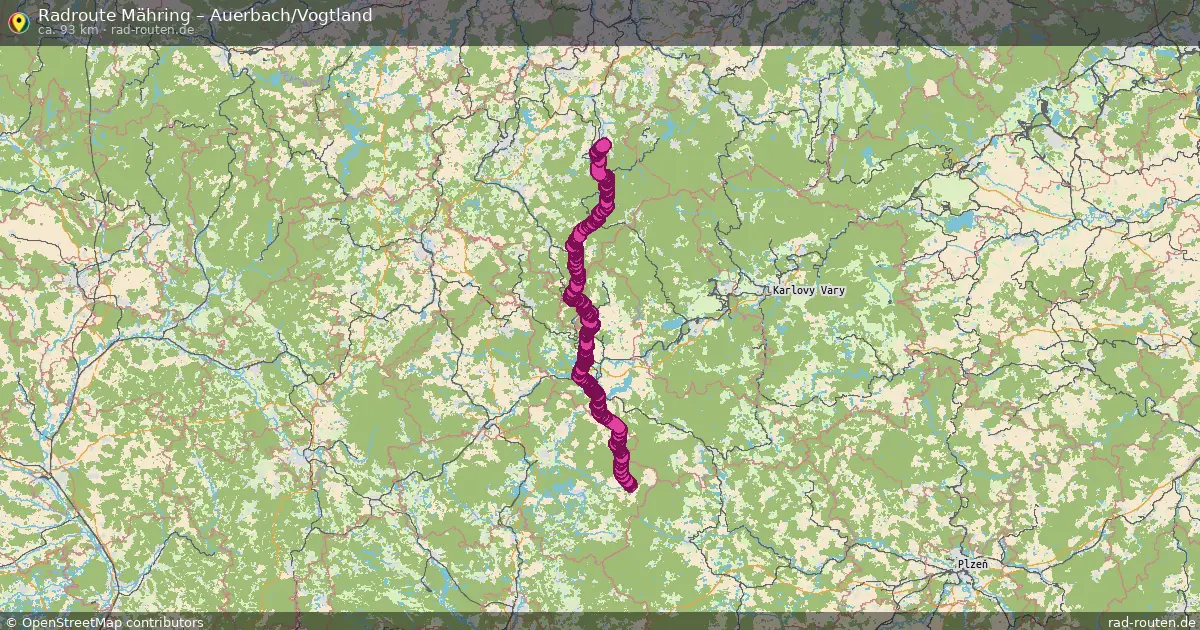 Fahrradroute Mähring – Auerbach Vogtland
