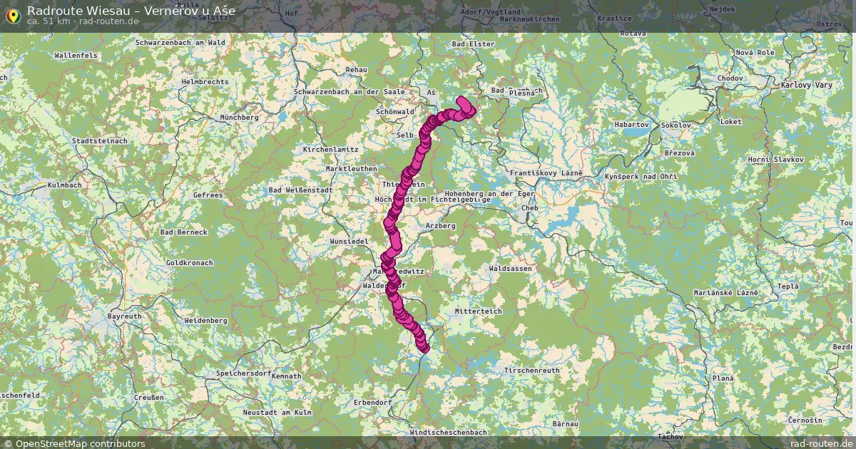Radtour Wiesau – Vernéřov U Aše