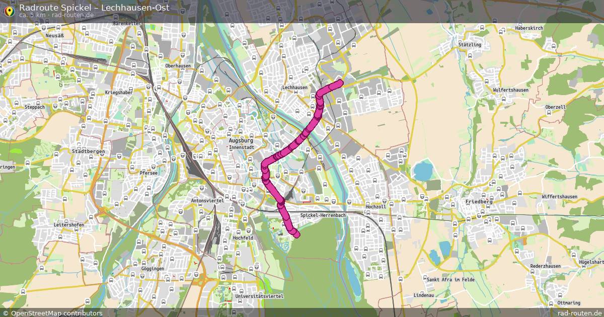 Fahrradroute Spickel – Lechhausen-Ost