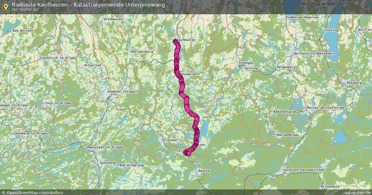 Radtour Kaufbeuren – Katastralgemeinde Unterpinswang