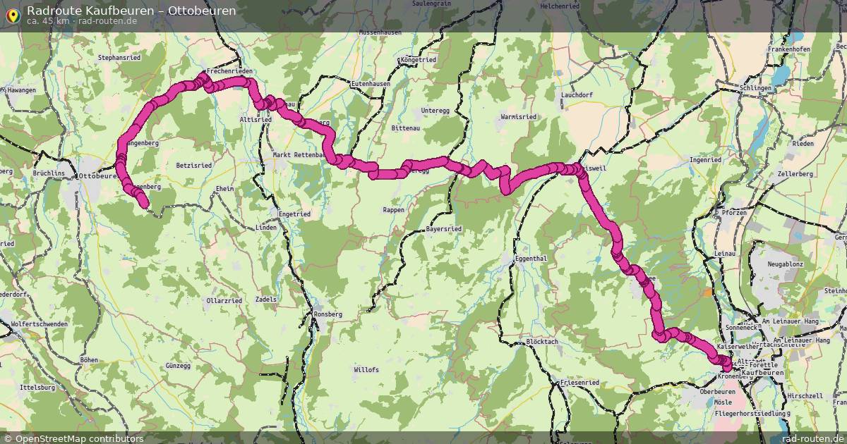 Fahrradroute Kaufbeuren – Ottobeuren