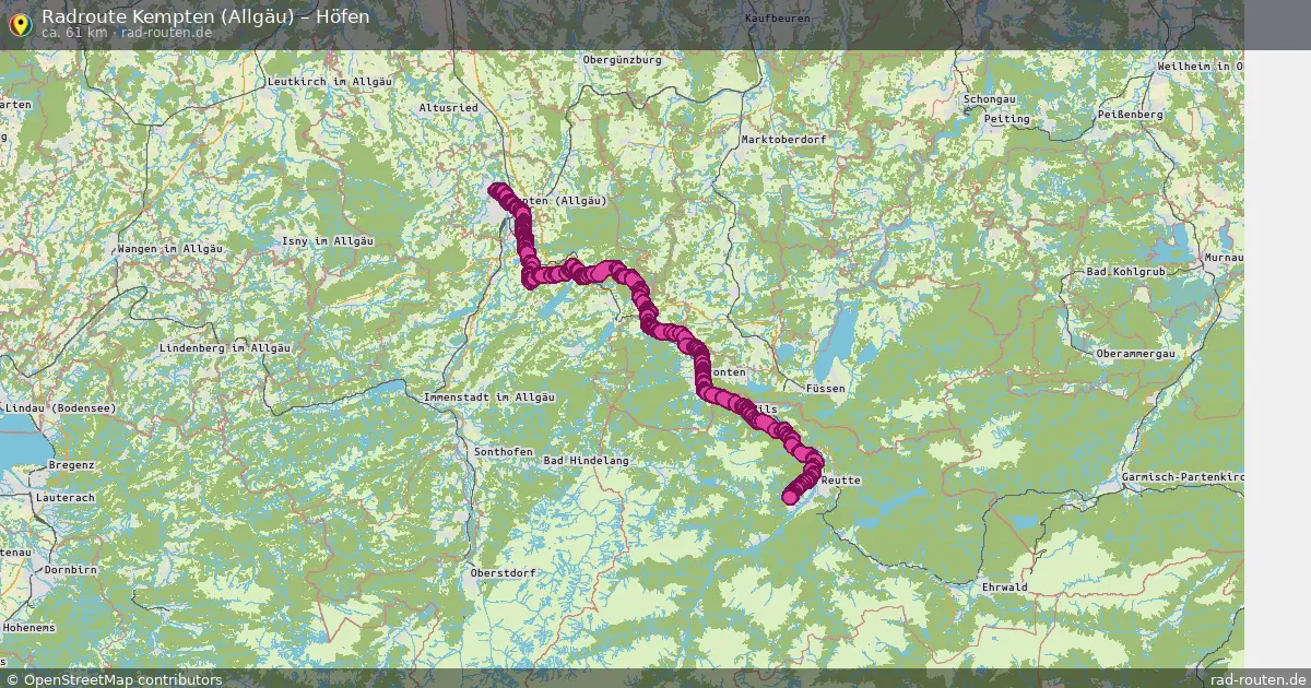 Fahrradroute Kempten (Allgäu) – Höfen
