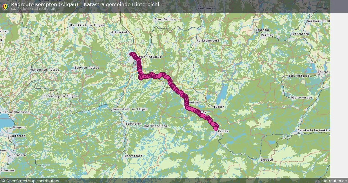 Radtour Kempten (Allgäu) – Katastralgemeinde Hinterbichl