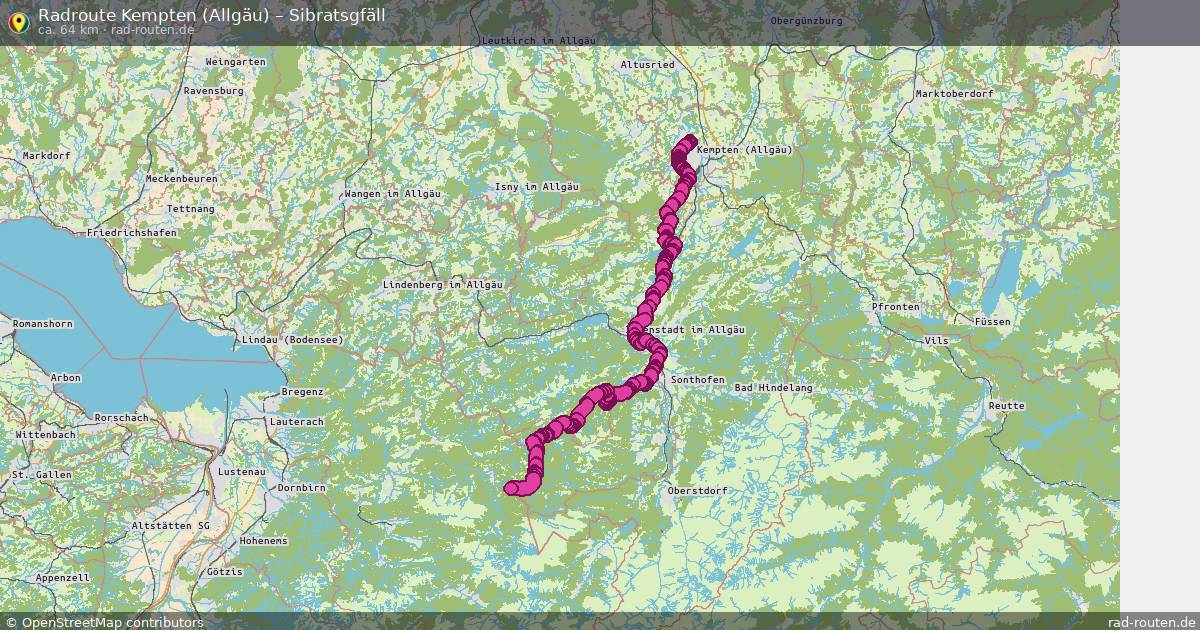 Fahrradroute Kempten (Allgäu) – Sibratsgfäll