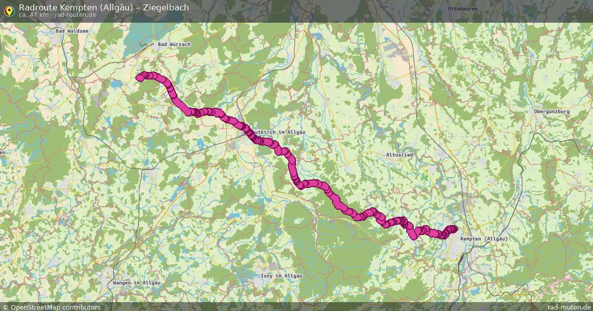 Radtour Kempten (Allgäu) – Ziegelbach