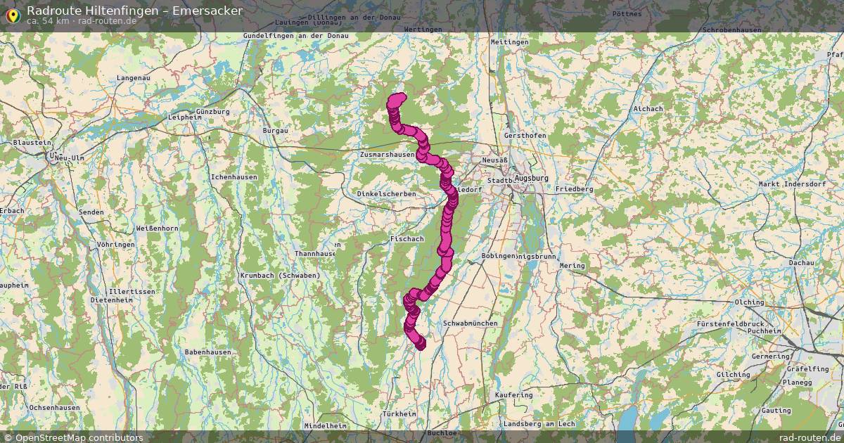 Fahrradroute Hiltenfingen – Emersacker