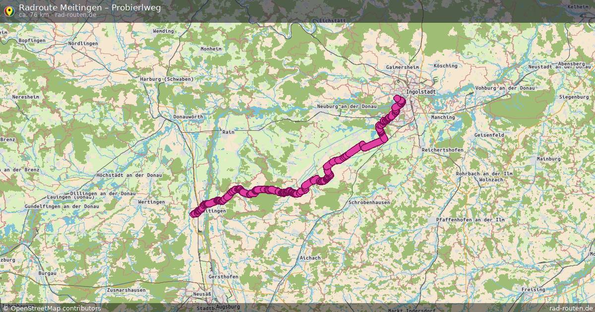 Fahrradroute Meitingen – Probierlweg