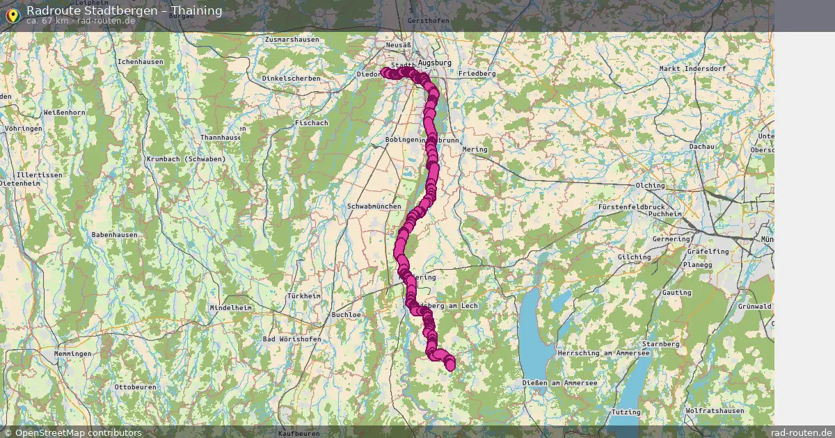 Radtour Stadtbergen – Thaining