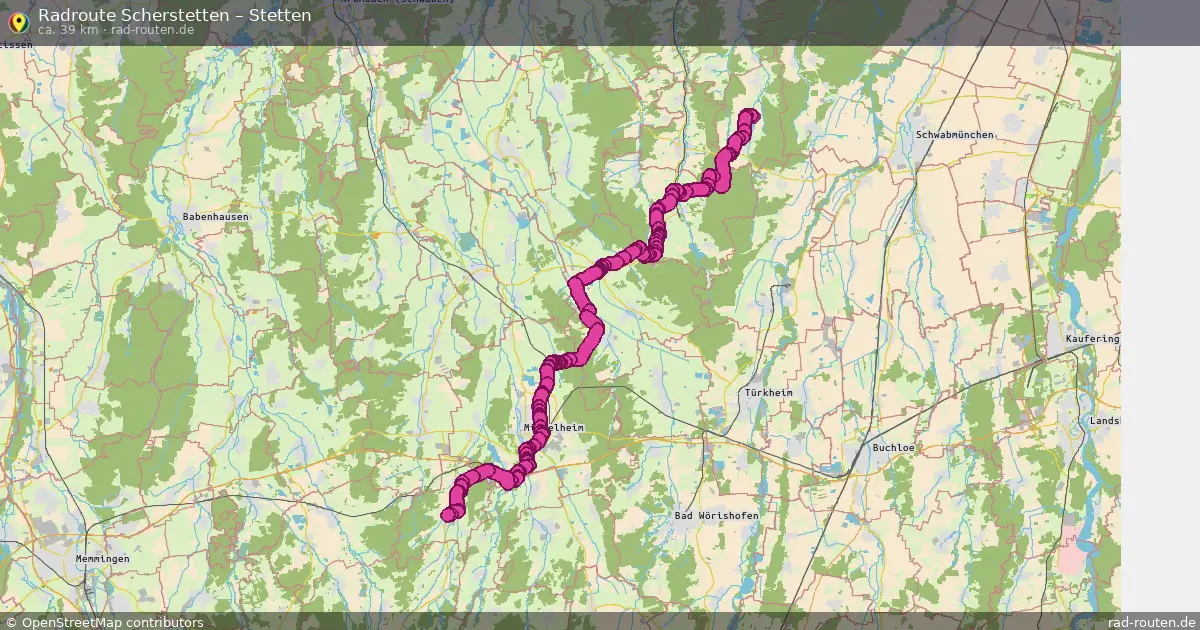 Fahrradroute Scherstetten – Stetten (39 km) – Rad-Routen.de
