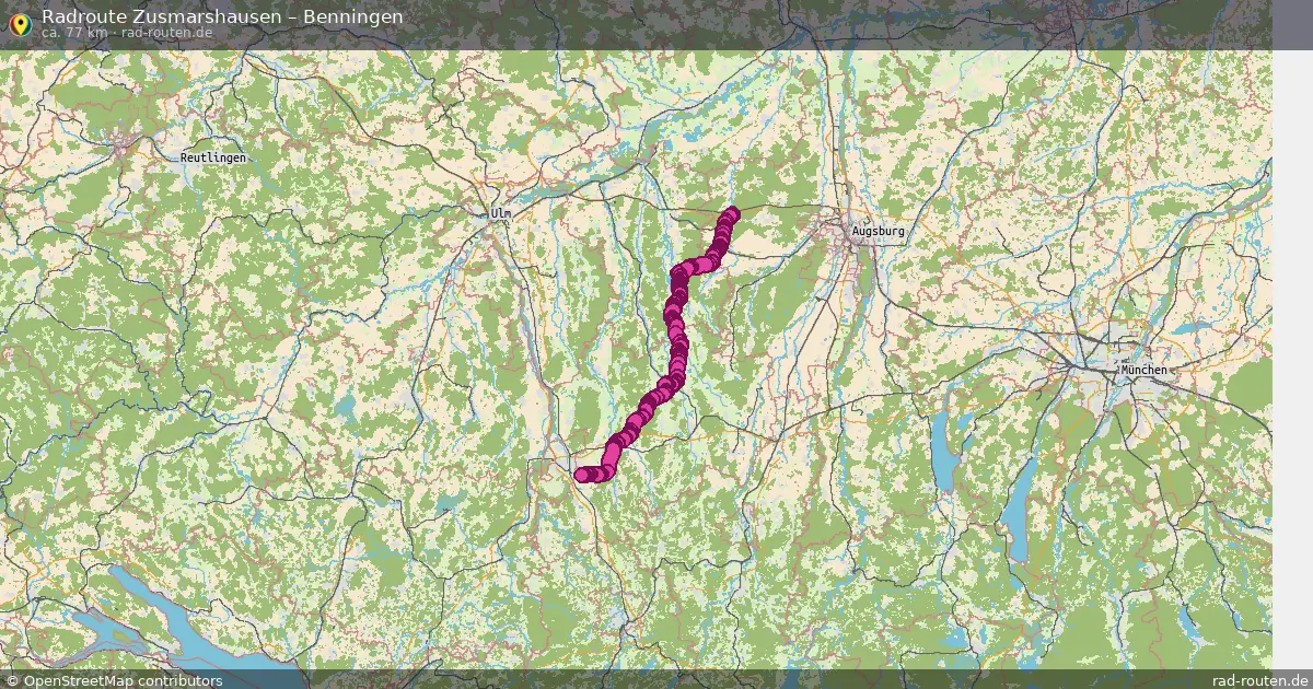 Fahrradroute Zusmarshausen – Benningen (77 km) – Rad-Routen.de