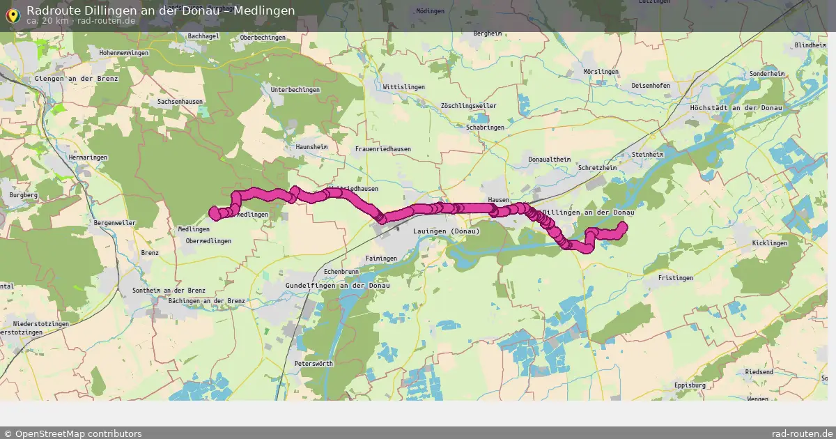 Fahrradroute Dillingen An Der Donau – Medlingen (20 km) – Rad-Routen.de