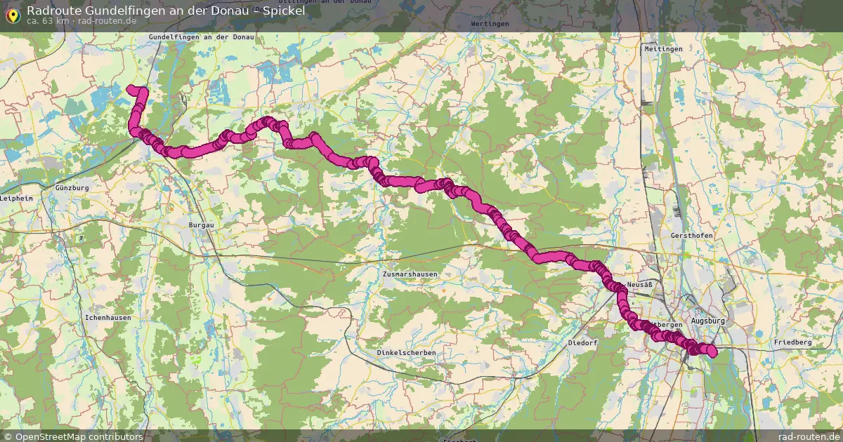 Fahrradroute Gundelfingen An Der Donau – Spickel (63 km) – Rad-Routen.de