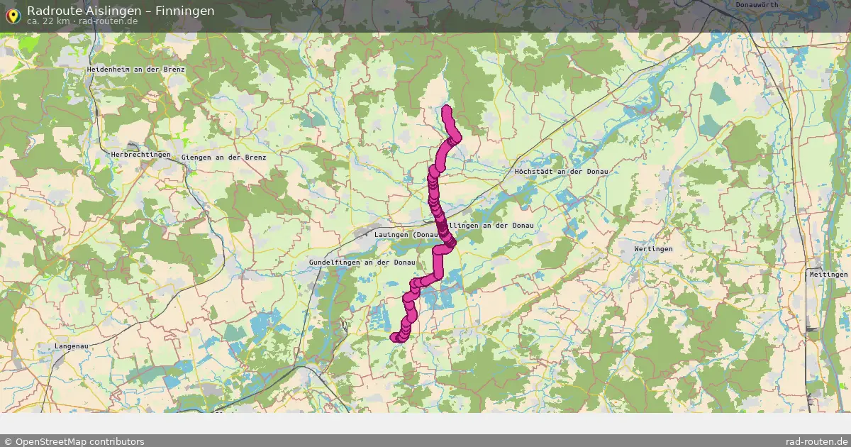Fahrradroute Aislingen – Finningen (22 km) – Rad-Routen.de