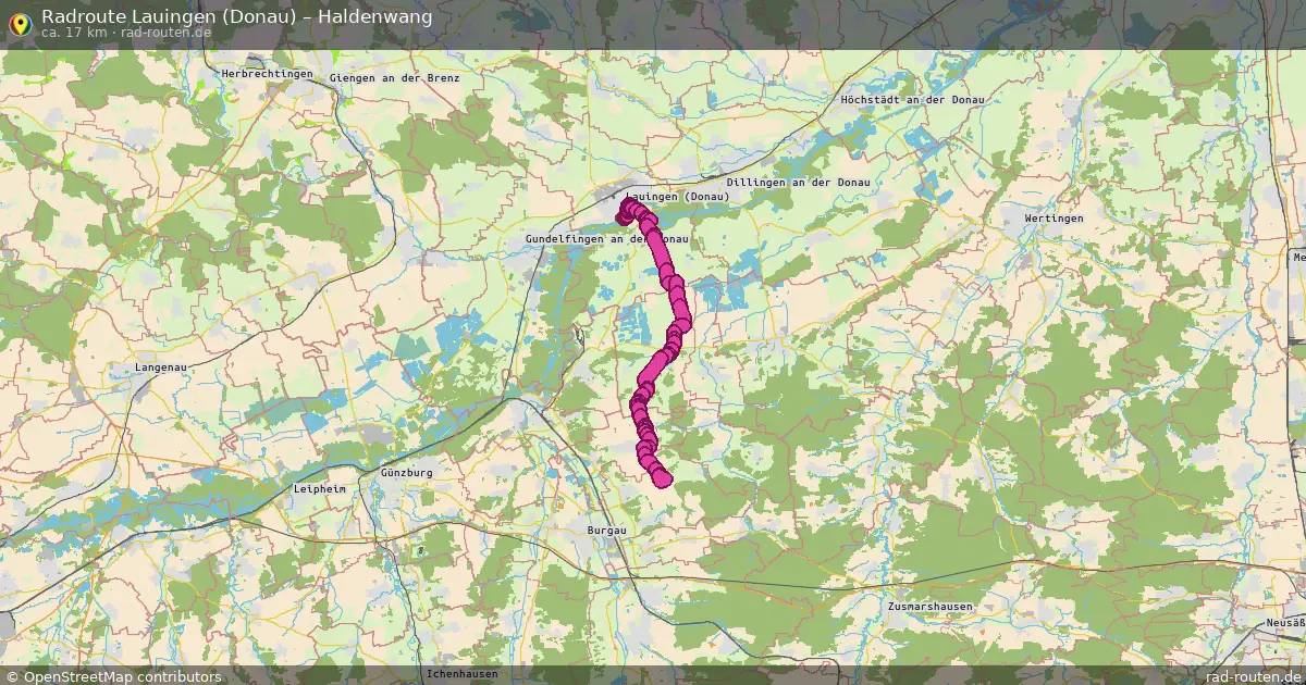 Radtour Lauingen (Donau) – Haldenwang
