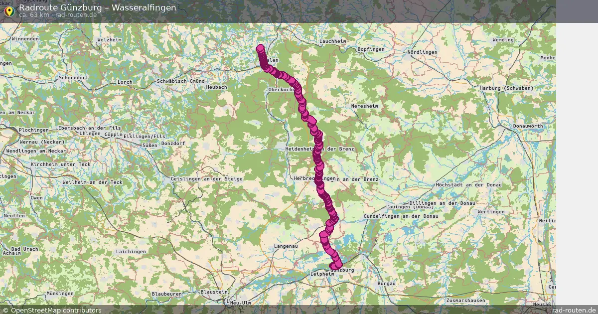 Radtour Günzburg – Wasseralfingen