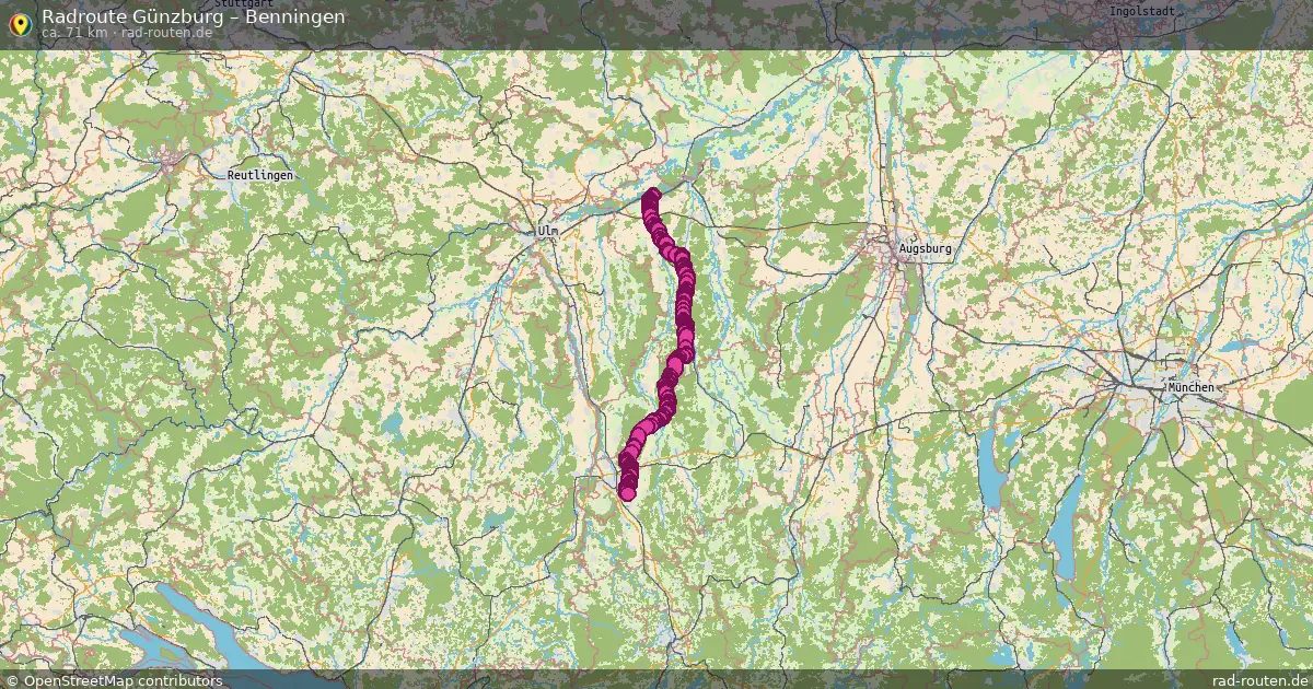 Fahrradroute Günzburg – Benningen (71 km) – Rad-Routen.de