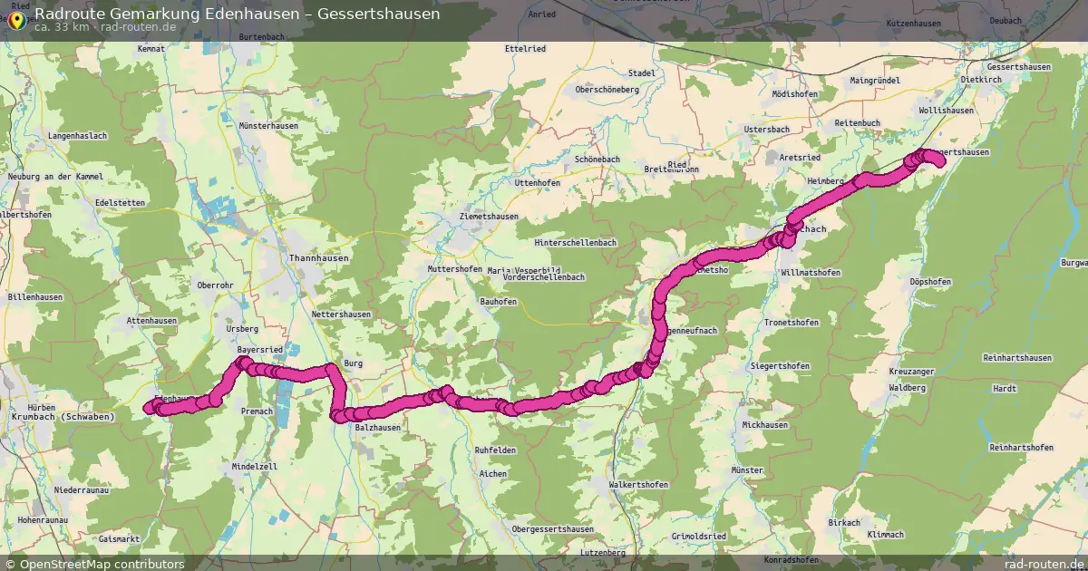 Radtour Gemarkung Edenhausen – Gessertshausen