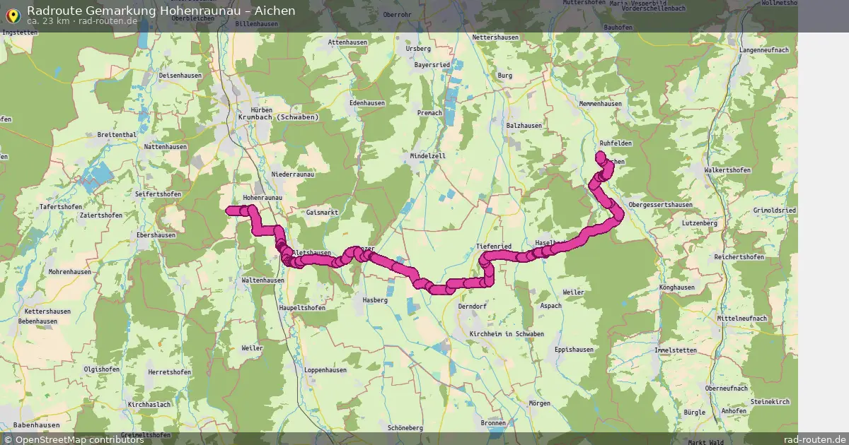 Radtour Gemarkung Hohenraunau – Aichen