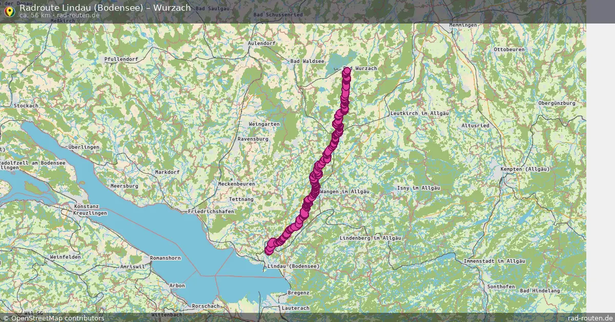 Fahrradroute Lindau (Bodensee) – Wurzach