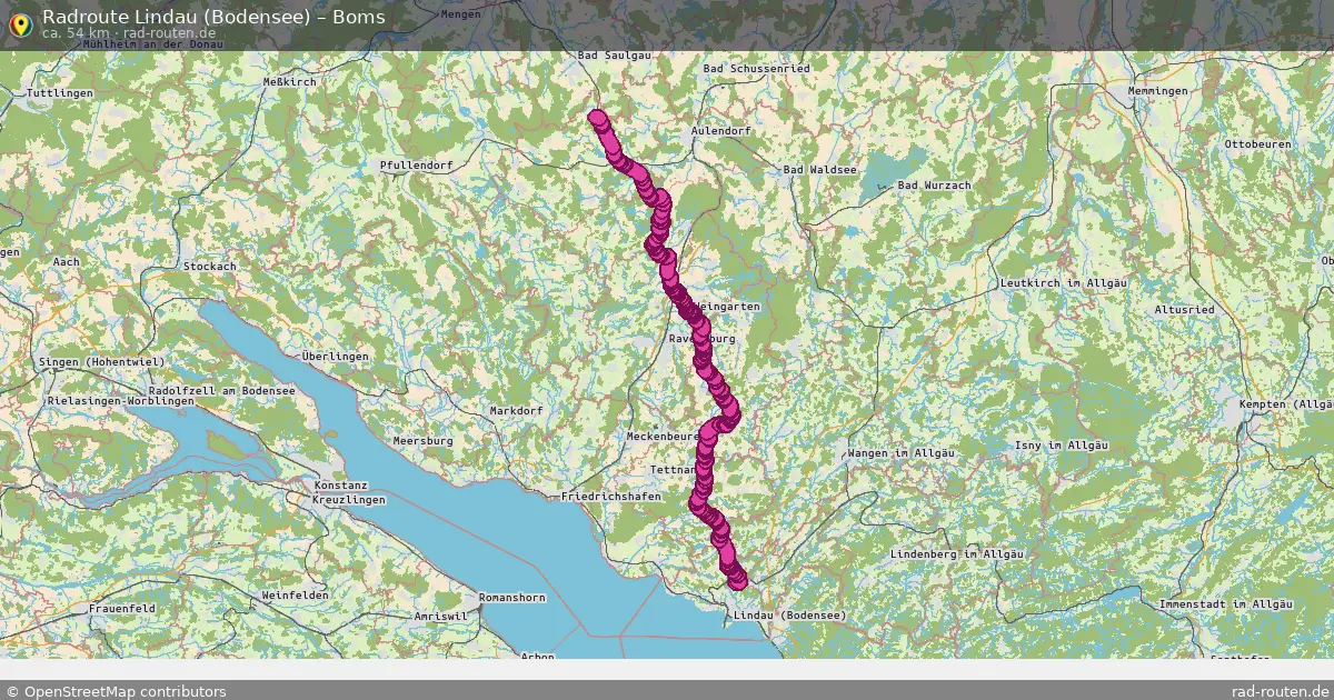 Fahrradroute Lindau (Bodensee) – Boms