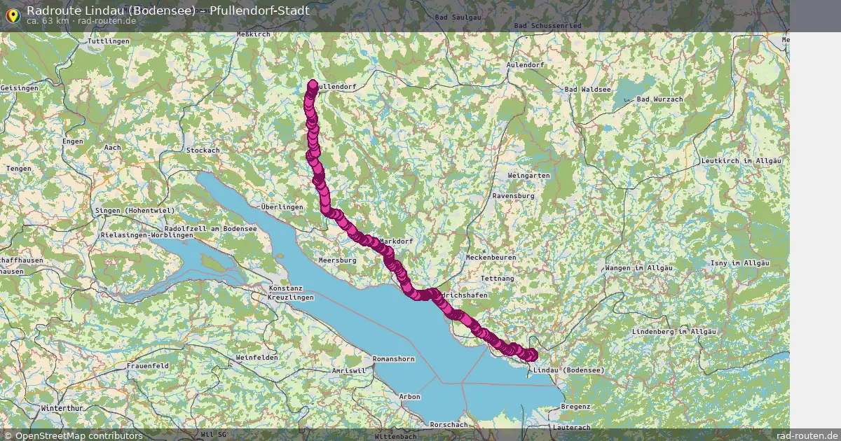 Fahrradroute Lindau (Bodensee) – Pfullendorf-Stadt