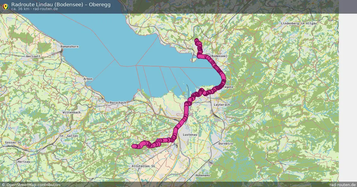 Fahrradroute Lindau (Bodensee) – Oberegg